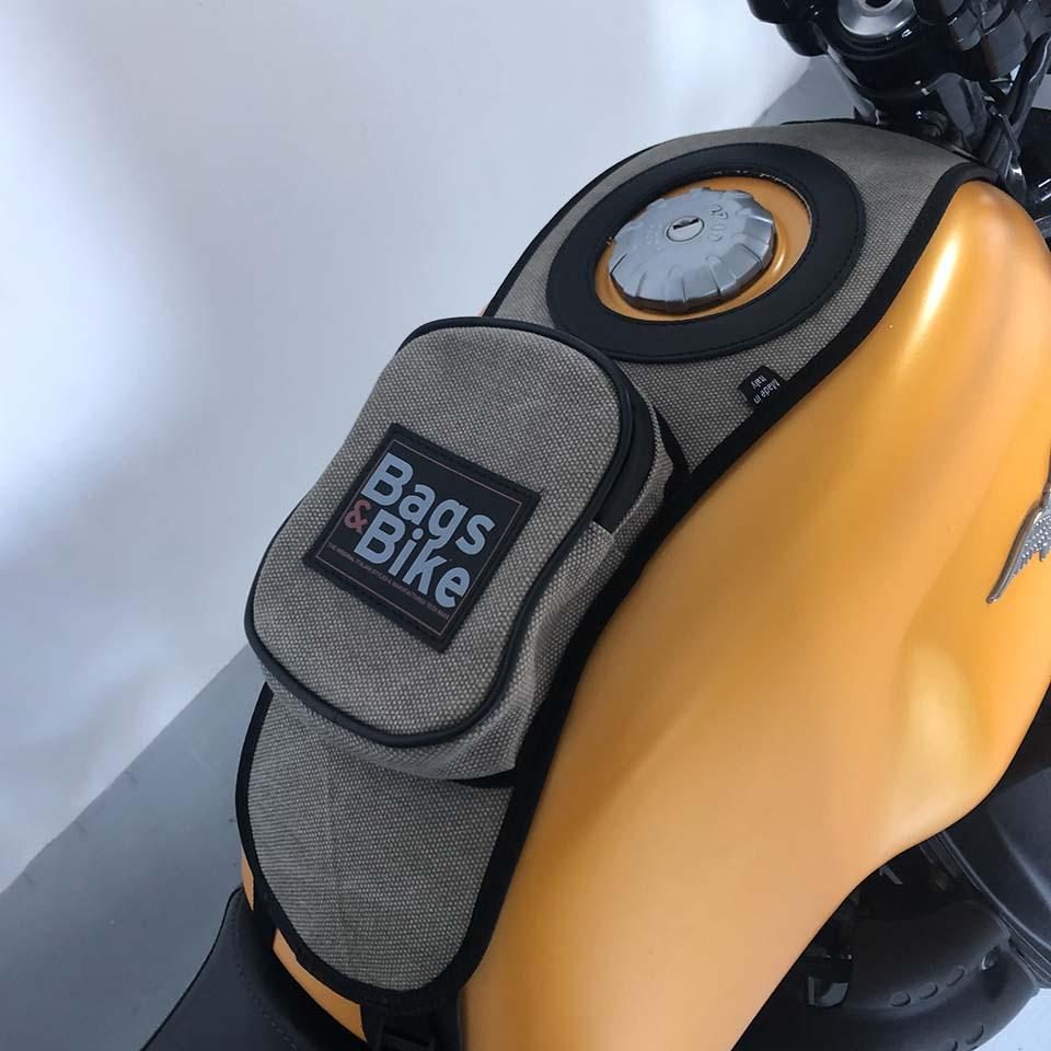 Tank bag Bags&Bike in Gray, for Moto Guzzi V7 850 2021-25 - Image 2