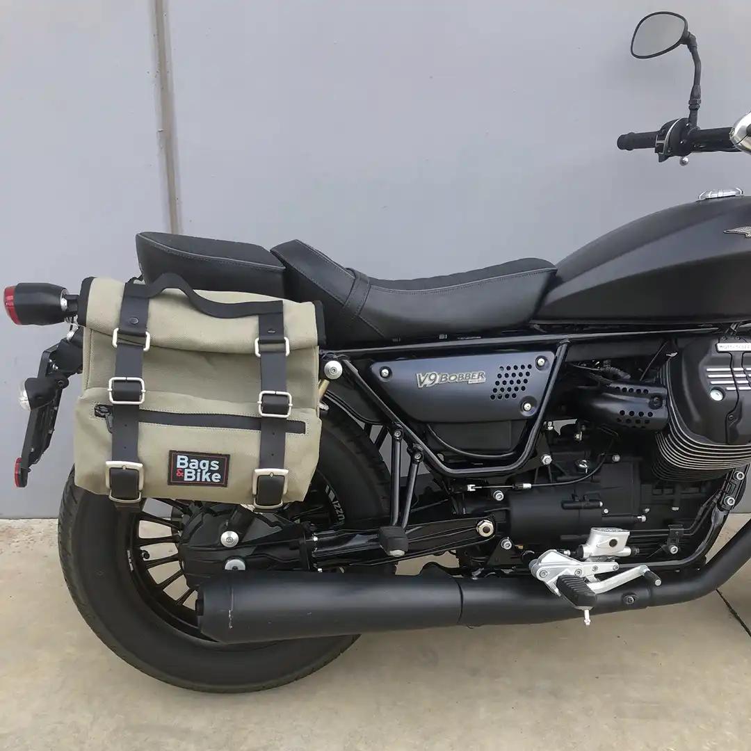 Panniers for Moto Guzzi Bobber, pair of SAHARA in Gray side bags - Image 3