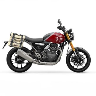 Panniers for Triumph Speed - Scrambler 400, pair of SAHARA in Gray side bags