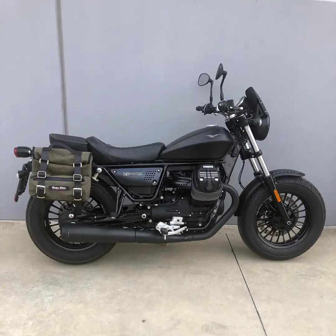 Panniers for Moto Guzzi Bobber, pair of SAHARA in Green side bags