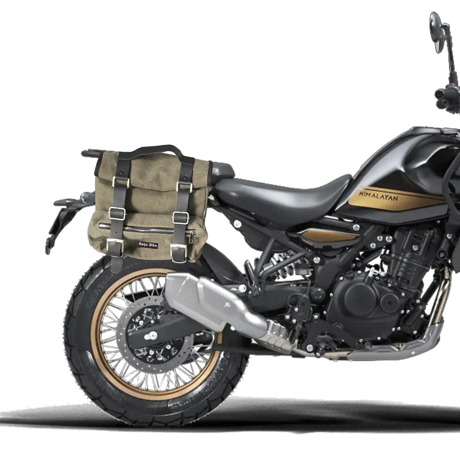 Borse laterali per Royal Enfield Himalayan 450, coppia di borse SAHARA in Verde