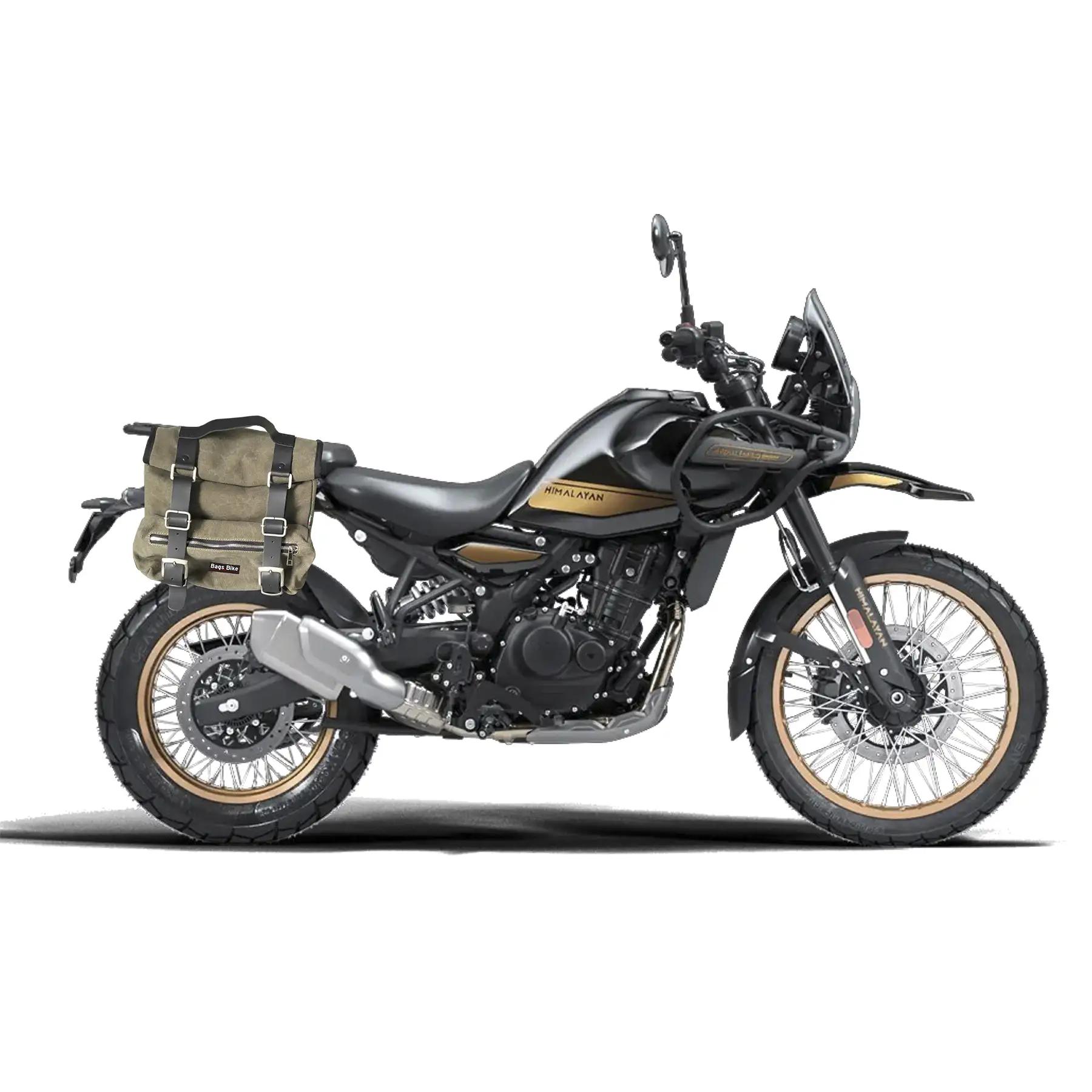 Borse laterali per Royal Enfield Himalayan 450, coppia di borse SAHARA in Verde - immagine 2