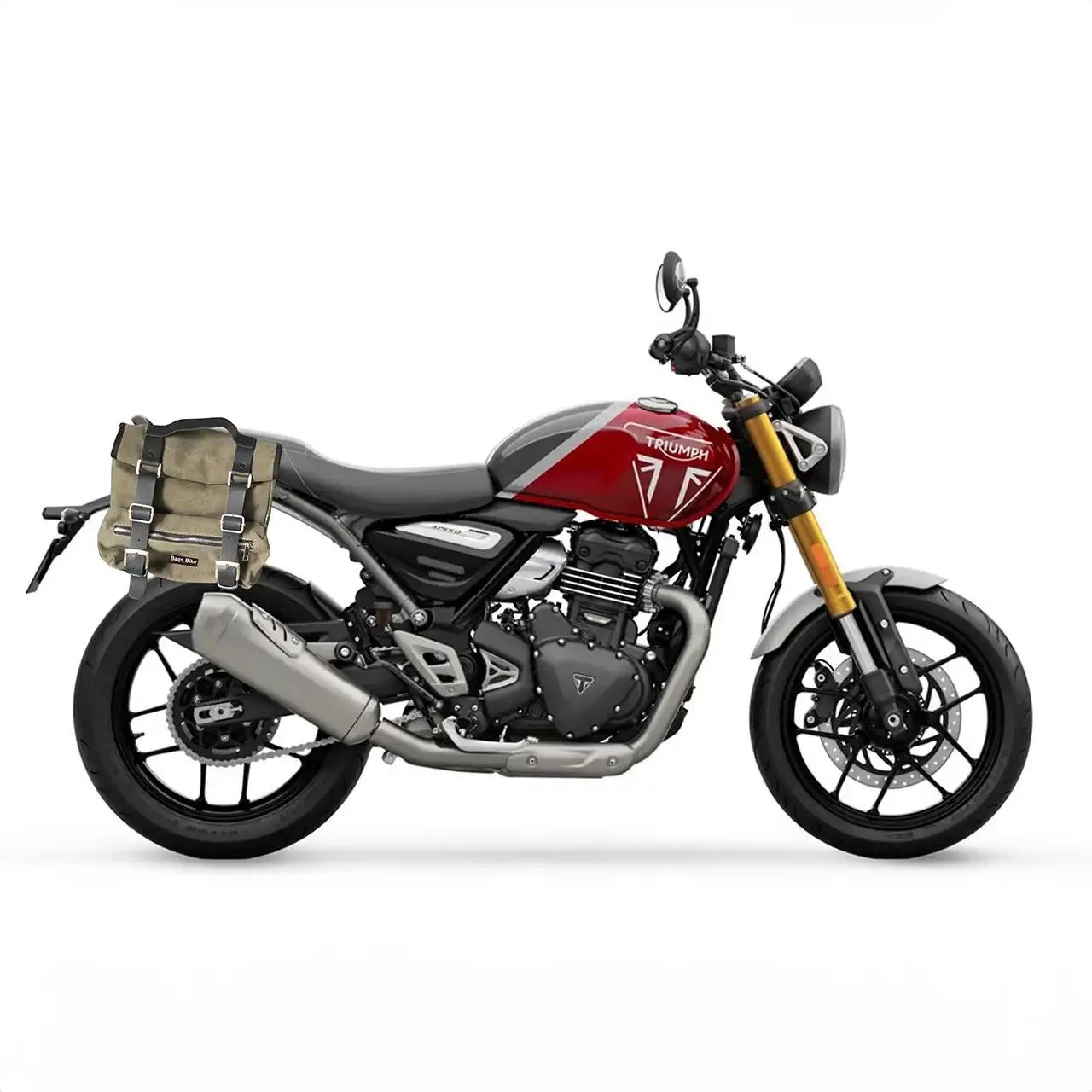 Borse laterali per Triumph Speed - Scrambler 400, coppia di borse SAHARA in Verde