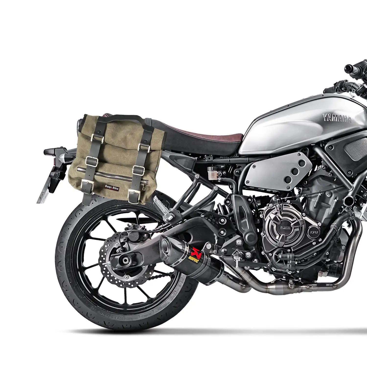 Panniers for Yamaha XSR 700, pair of SAHARA in Green side bags - Image 3