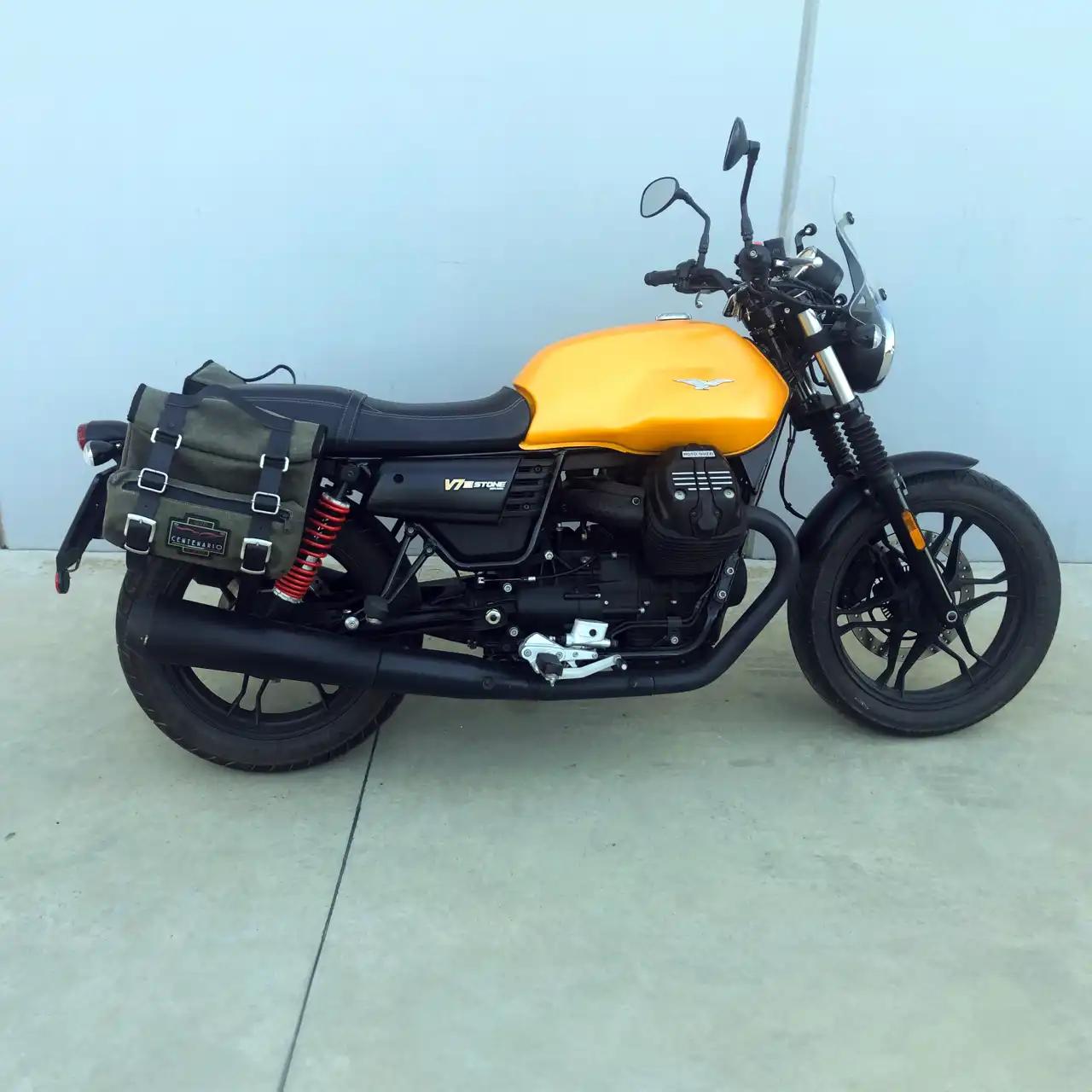 Panniers for Moto Guzzi V7 III, pair of SAHARA in Green side bags