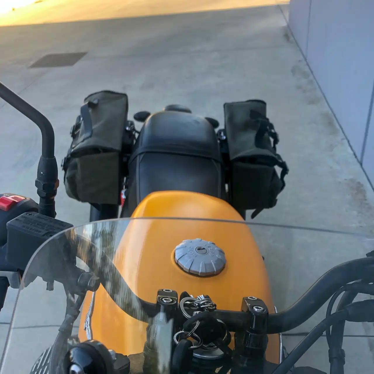 Panniers for Moto Guzzi V7 III, pair of SAHARA in Green side bags - Image 5