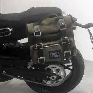 Panniers for Benelli Leoncino 800, pair of SAHARA in Green side bags