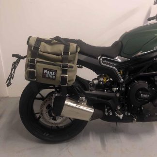 Panniers for Benelli Leoncino 800, pair of SAHARA in Gray side bags