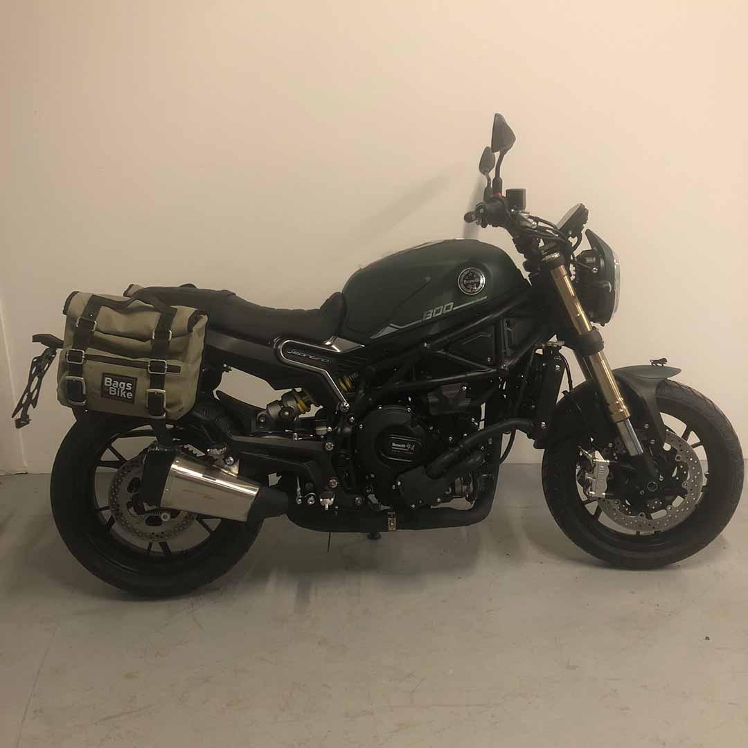 Panniers for Benelli Leoncino 800, pair of SAHARA in Gray side bags - Image 4