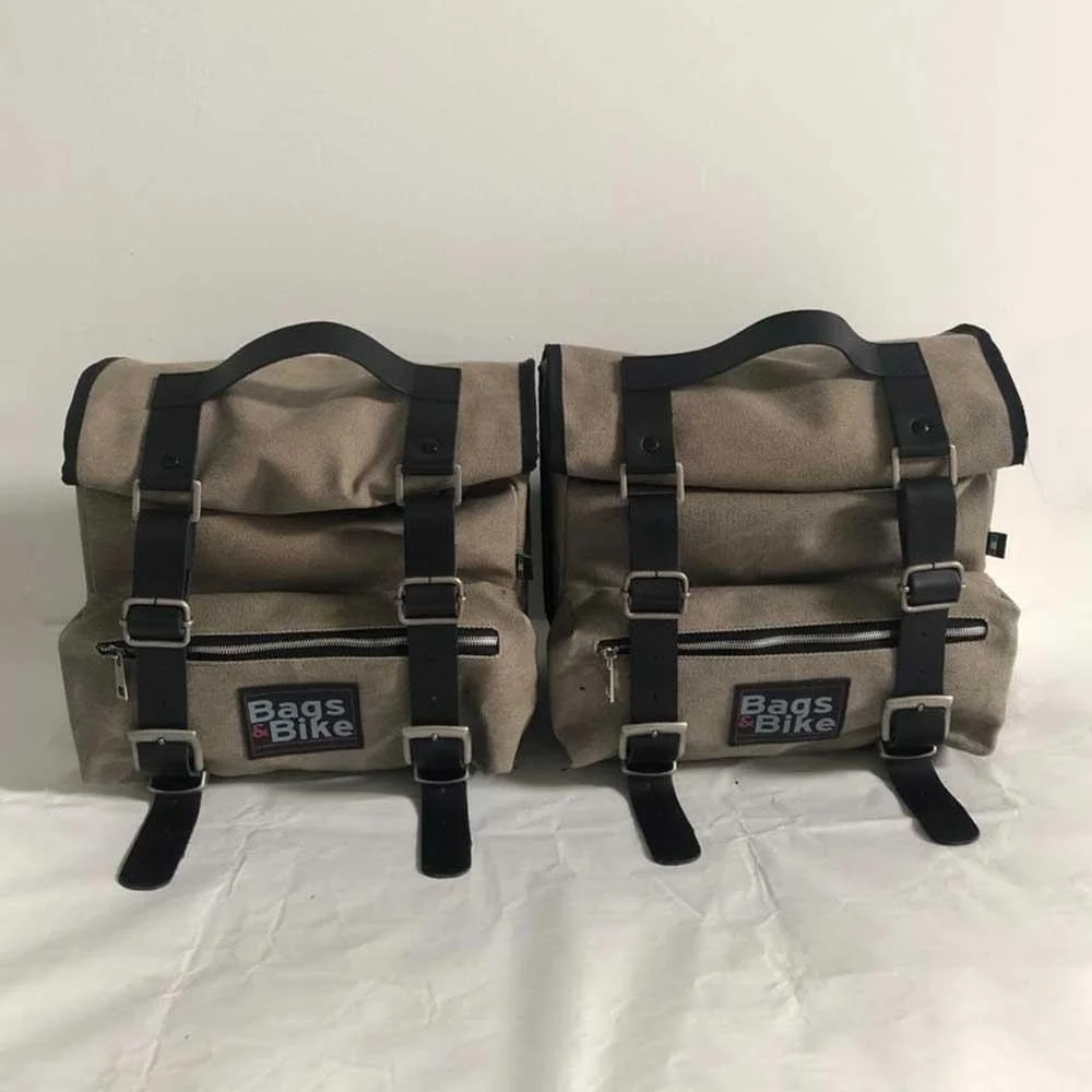 Borse laterali per Benelli Leoncino 800, coppia di borse SAHARA in Grigio - immagine 5