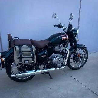 Panniers for Royal Enfield Classic 350, pair of SAHARA in Gray side bags