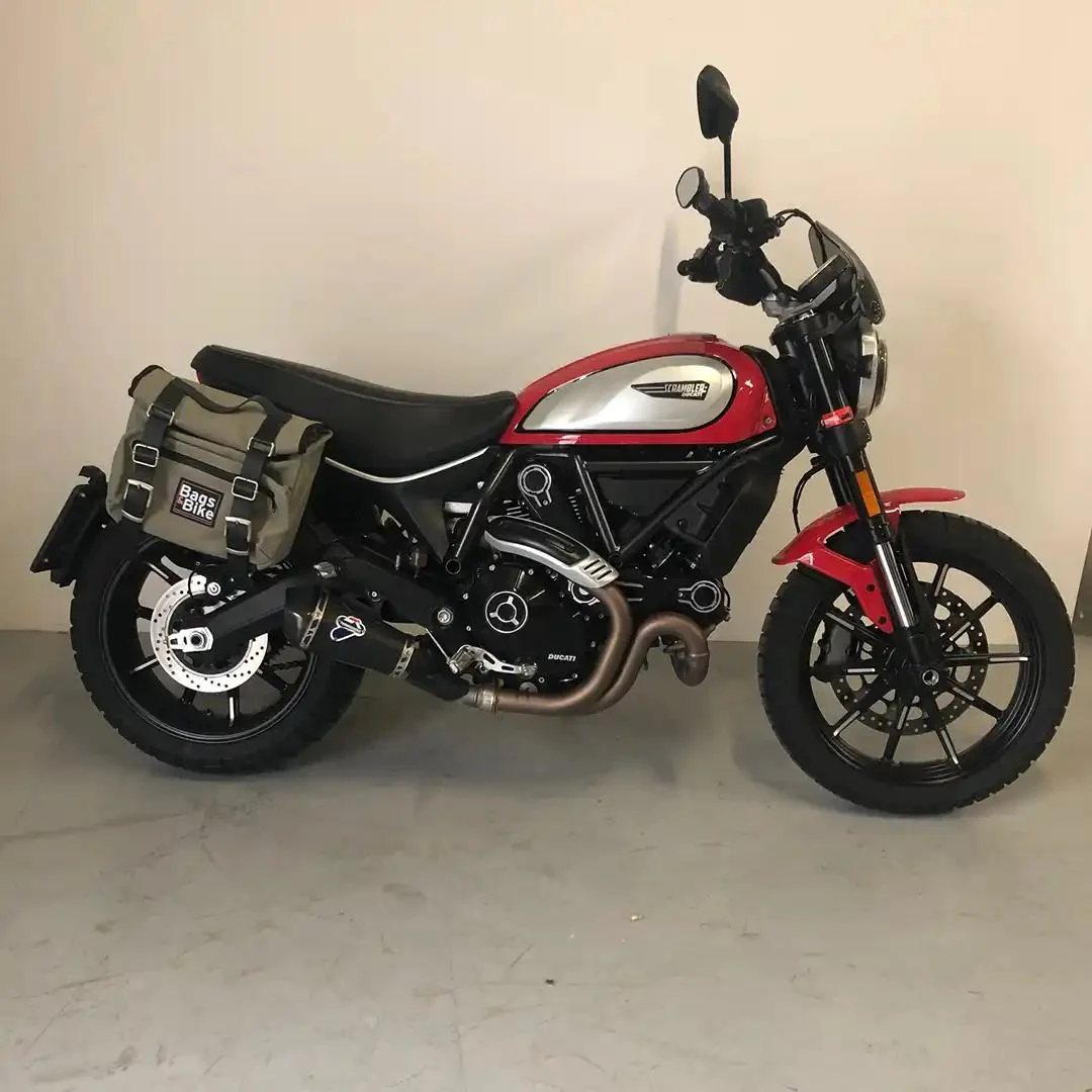 Borse laterali per Ducati Scrambler 2019/2022, coppia di borse SAHARA in Grigio - immagine 3