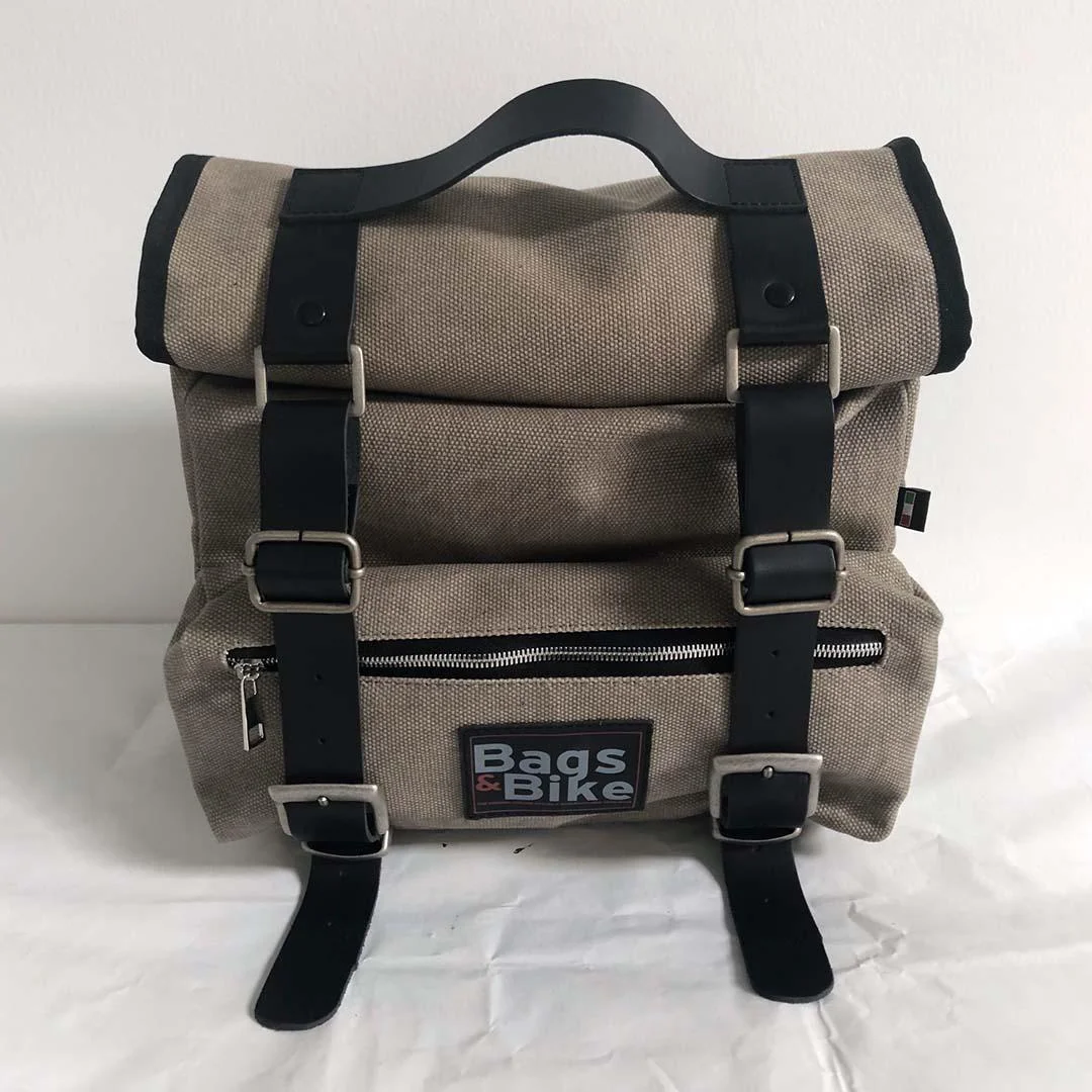 Pannier for Triumph Street Scrambler 900, single side bag SAHARA in Gray