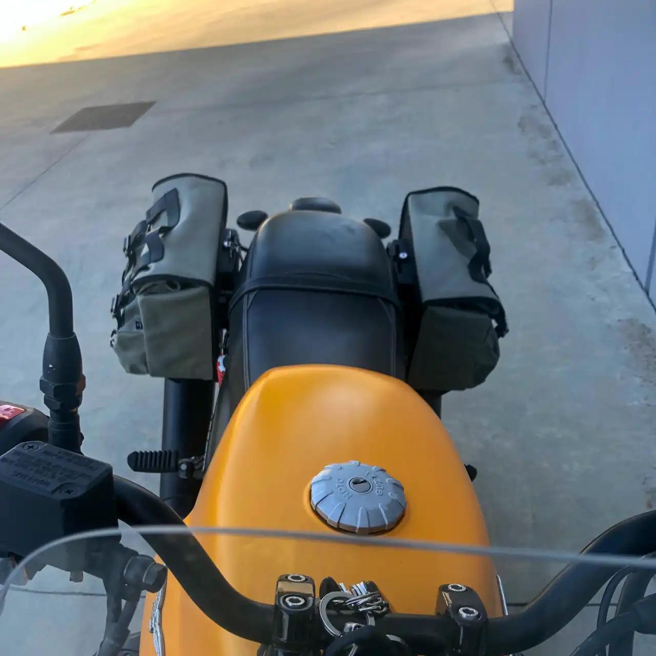 Panniers for Moto Guzzi V7 III, pair of SAHARA in Gray side bags - Image 5