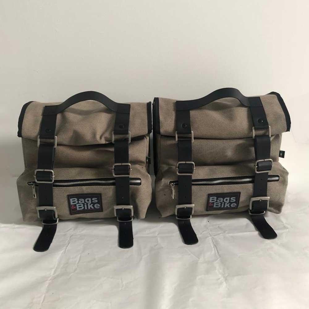 Panniers for Moto Guzzi Roamer, pair of SAHARA in Gray side bags - Image 5