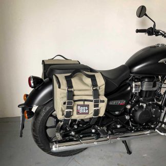 Panniers for Royal Enfield Meteor 350, pair of SAHARA in Gray side bags