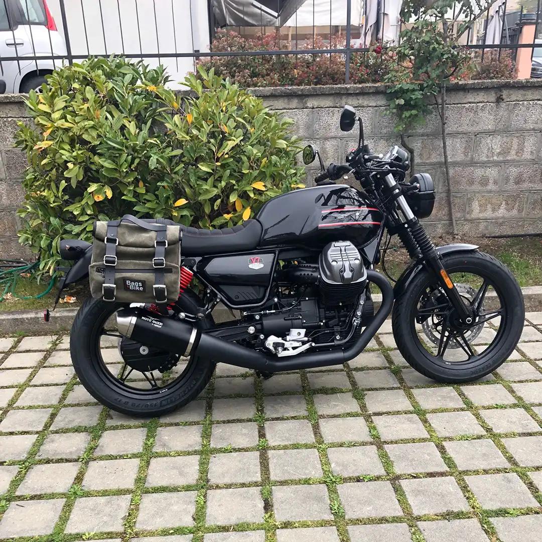 Panniers for Moto Guzzi V7 Special Edition, pair of SAHARA in Green side bags - Image 3