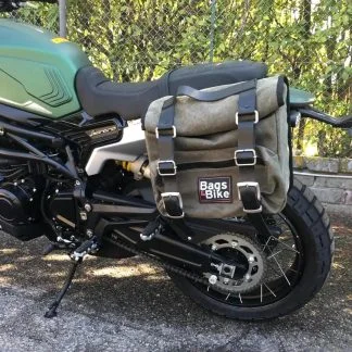 Pannier for Benelli Leoncino 800 Trail, single side bag SAHARA in Green