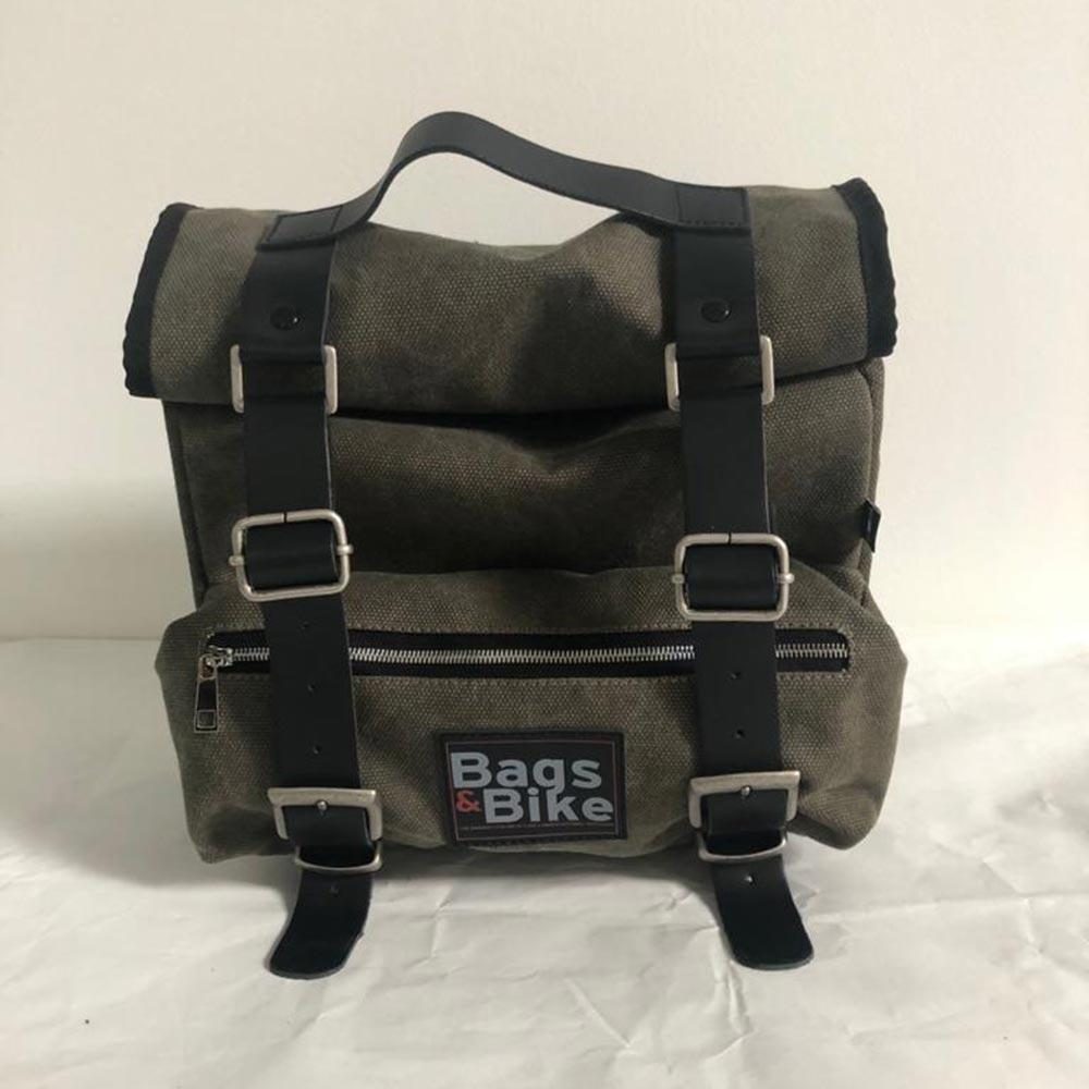 Pannier for Benelli Leoncino 800 Trail, single side bag SAHARA in Green - Image 3