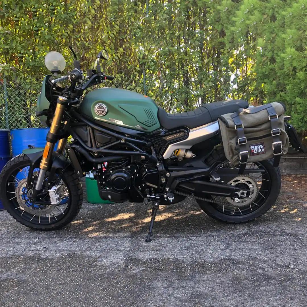 Pannier for Benelli Leoncino 800 Trail, single side bag SAHARA in Green - Image 4