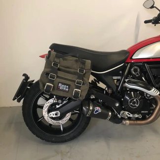 Panniers for Ducati Scrambler 2019/2022, pair of SAHARA in Green side bags