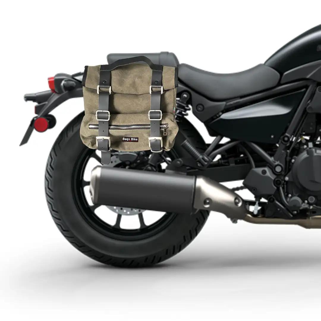 Panniers for Kawasaki Eliminator, pair of SAHARA in Green side bags