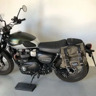 Pannier for Triumph Street Scrambler 900, single side bag SAHARA in Green