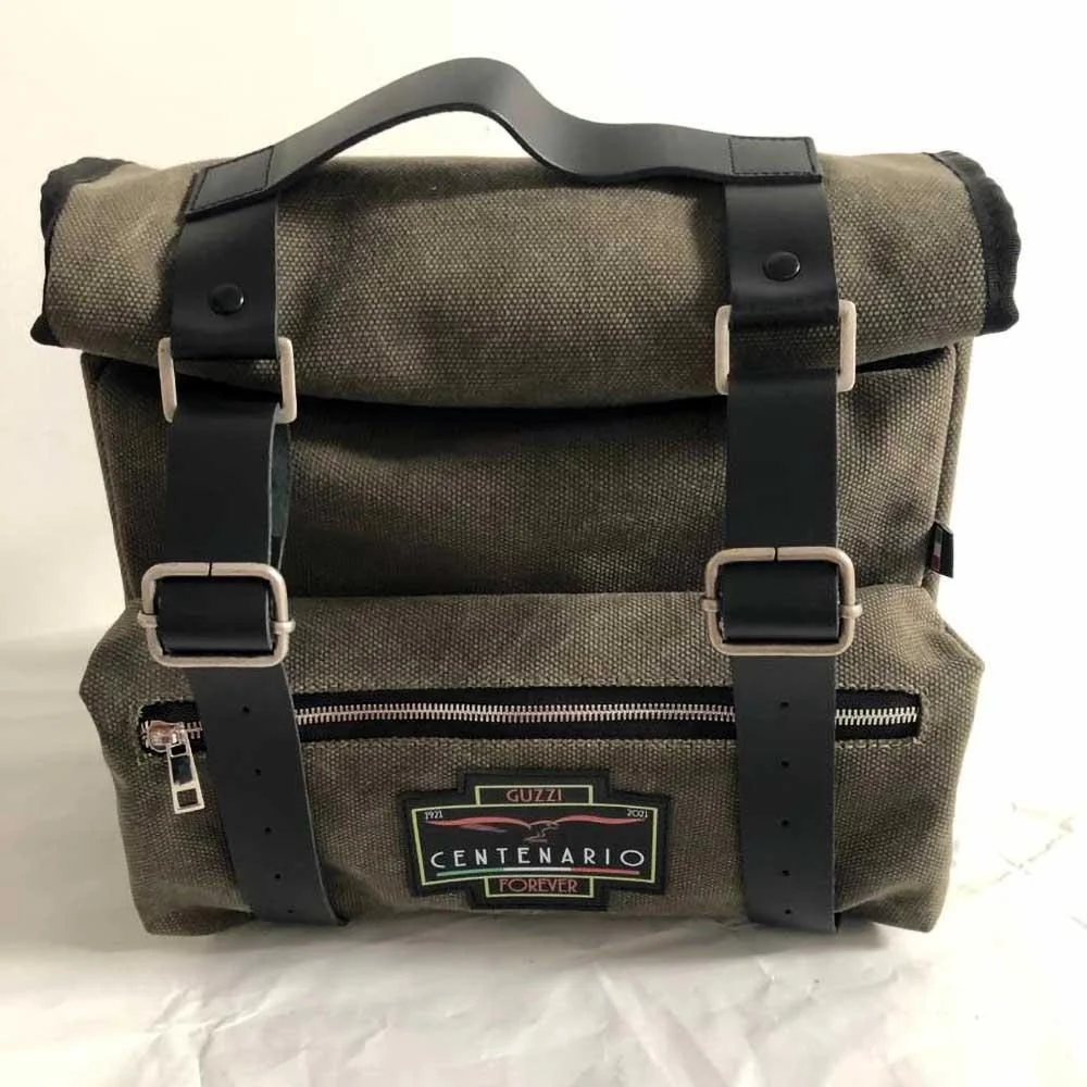 Borse laterali per Moto Guzzi V7 Special 2021/24, coppia di borse SAHARA CENTENARIO in Verde - immagine 4