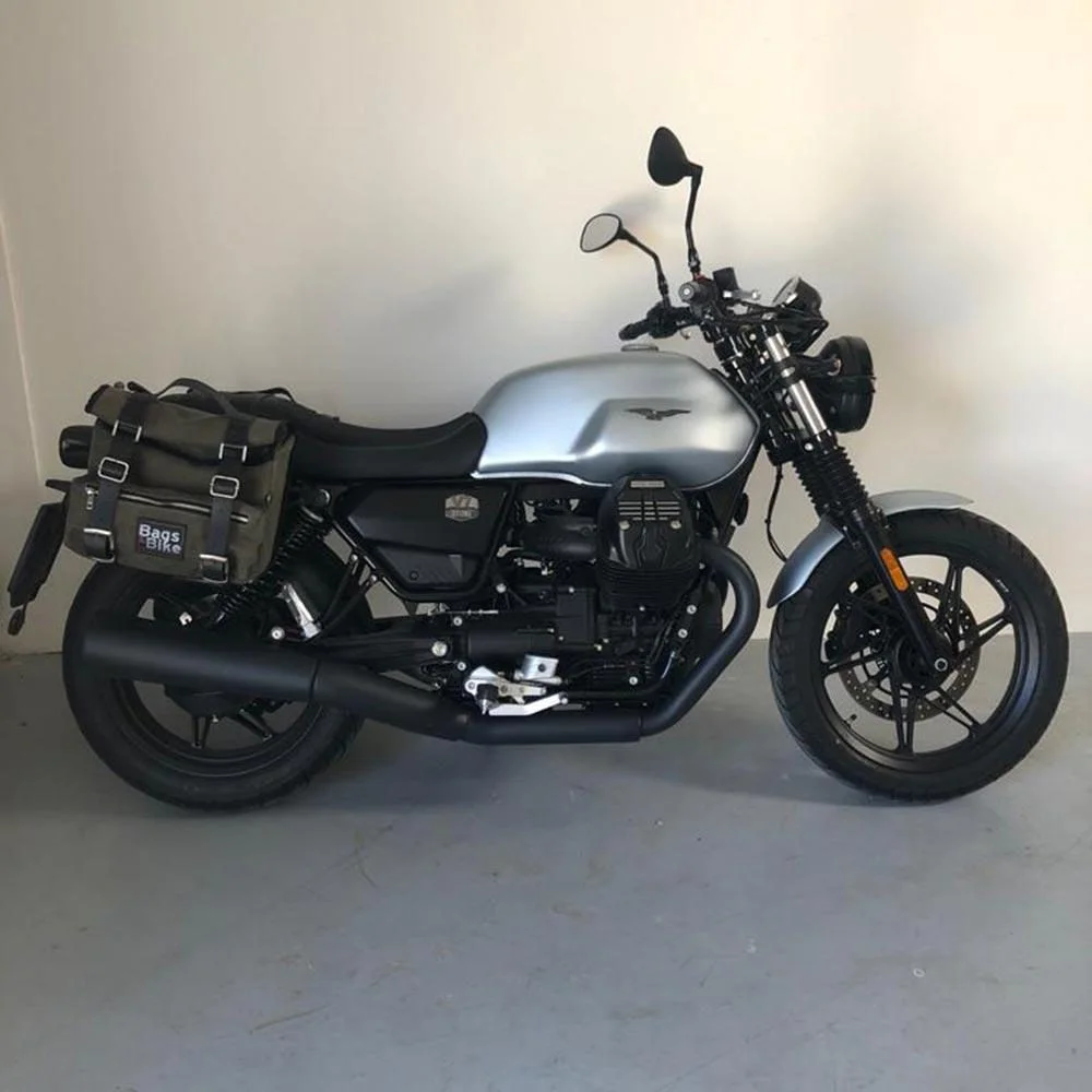 Borse laterali per Moto Guzzi V7 Special 2021/24, coppia di borse SAHARA in Verde