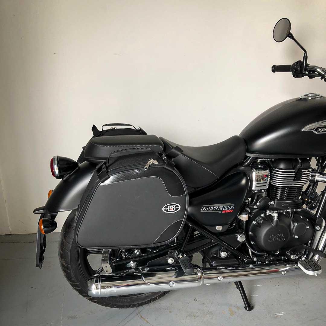 Panniers for Royal Enfield Meteor 350, pair of SCRAMBLER side bags