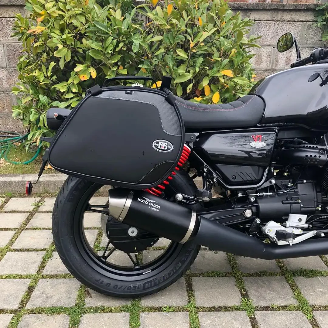 Borse laterali per Moto Guzzi V7 Special Edition, coppia di borse SCRAMBLER - immagine 2