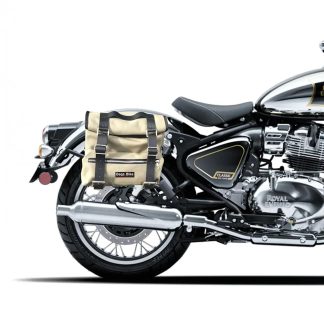 Panniers for Royal Enfield Classic 650, pair of SAHARA in Gray side bags