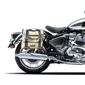 Borse laterali per Royal Enfield Classic 650, coppia di borse SAHARA in Grigio