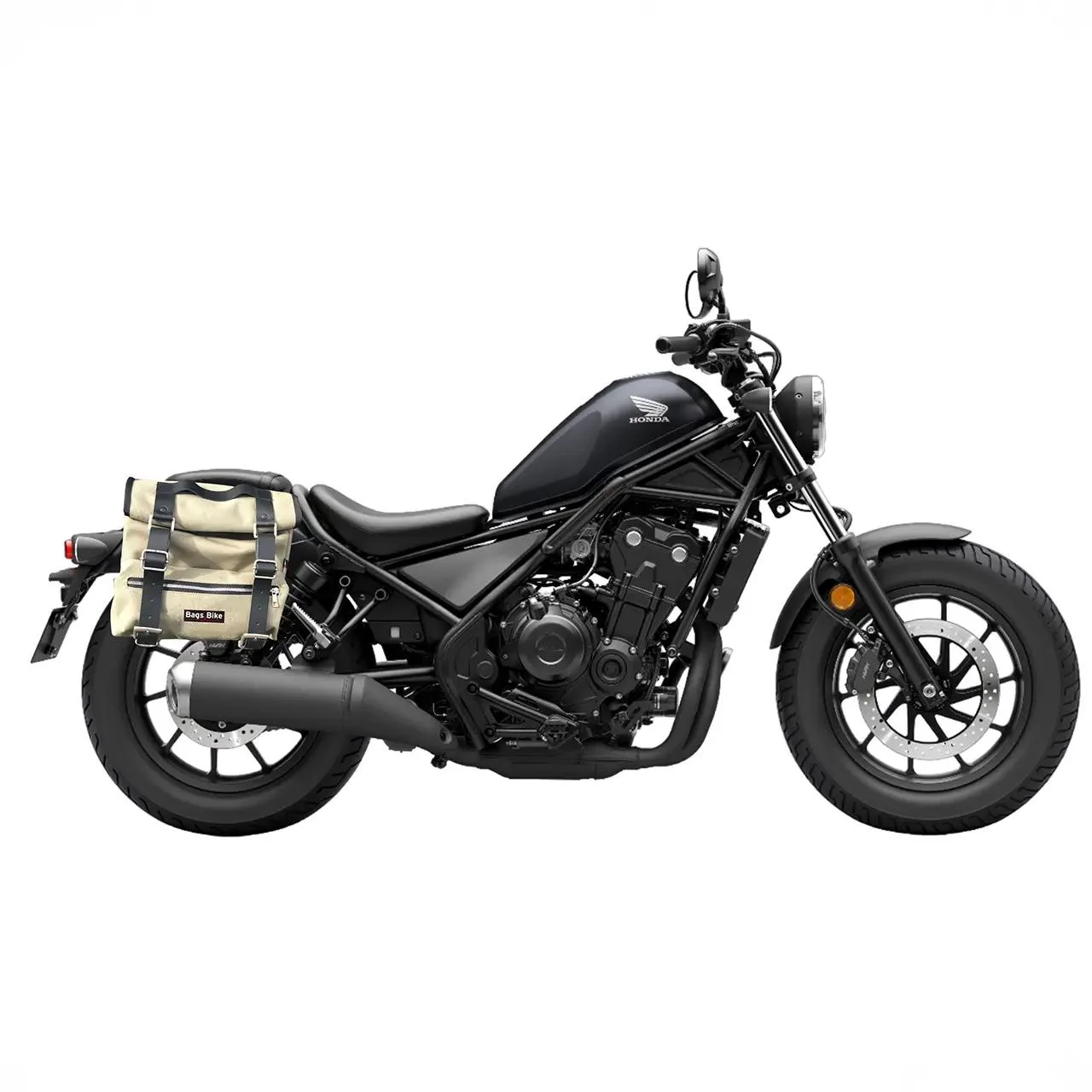 Panniers for Honda Rebel 500, pair of SAHARA in Gray side bags - Image 2