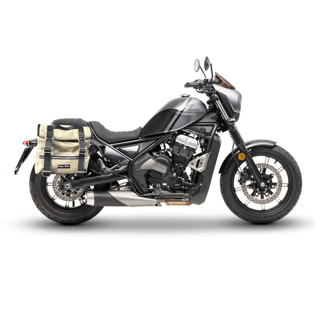 Panniers for Calibro Moto Morini, pair of SAHARA in Gray side bags - Image 2