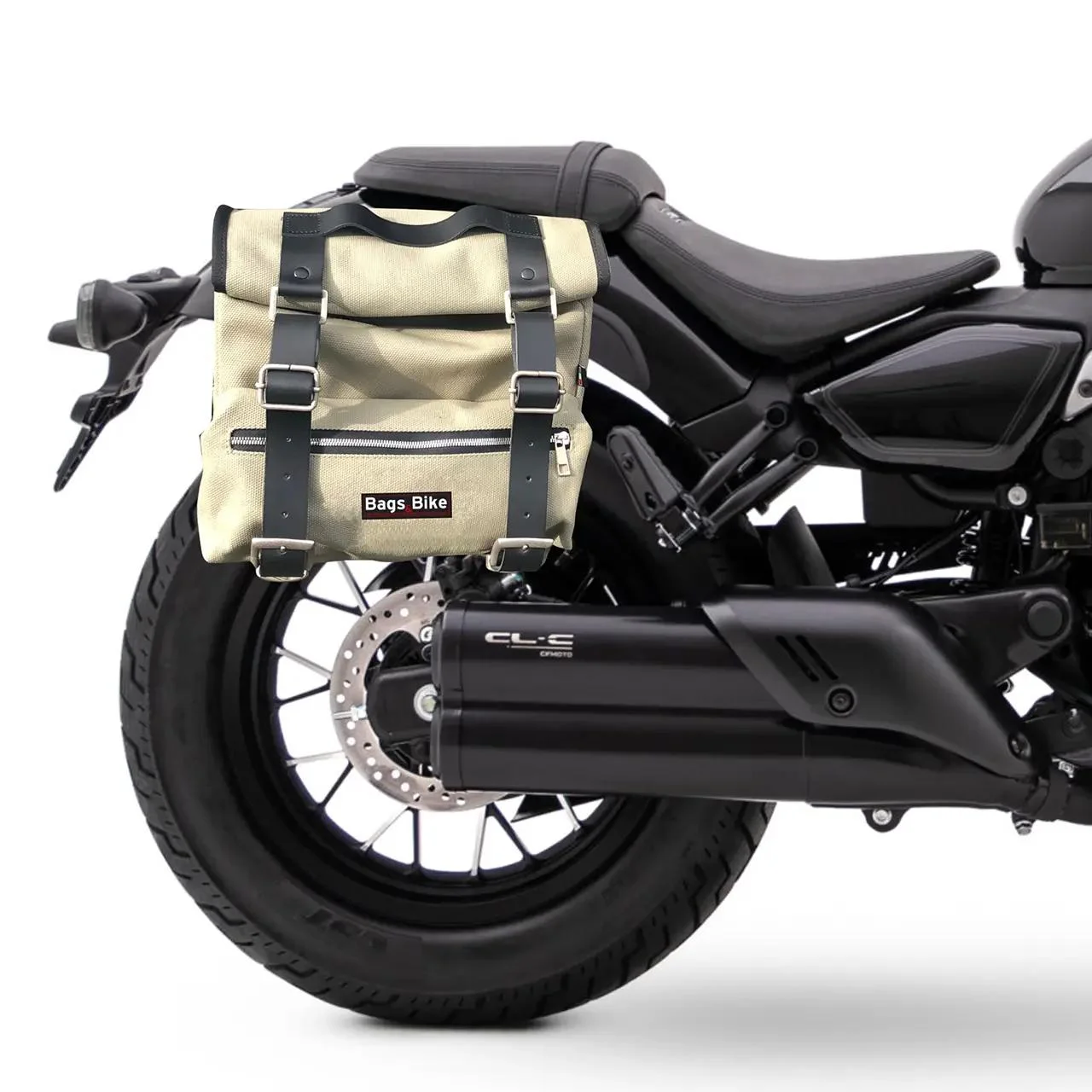 Panniers for Cfmoto CL450 C, pair of SAHARA in Gray side bags - Image 2