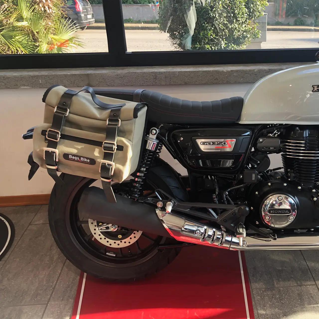 Pannier for Honda GB 350 S, left-sided bag SAHARA in Gray - Image 3