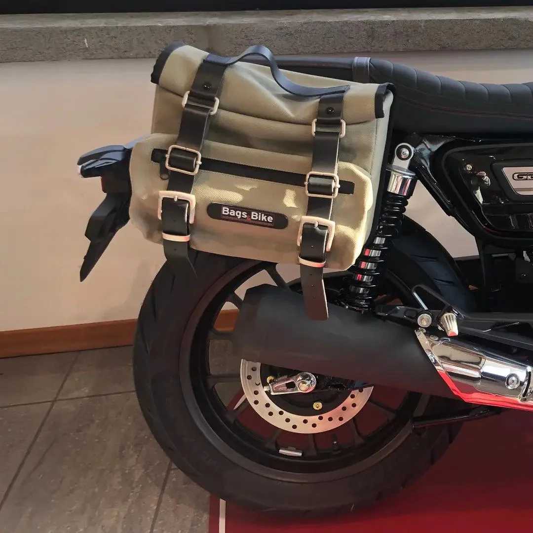 Panniers for Honda GB 350 S, pair of SAHARA in Gray side bags