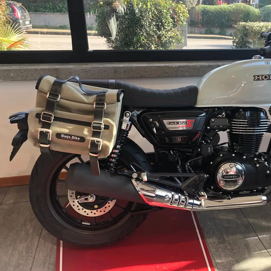 Panniers for Honda GB 350 S, pair of SAHARA in Gray side bags - Image 2