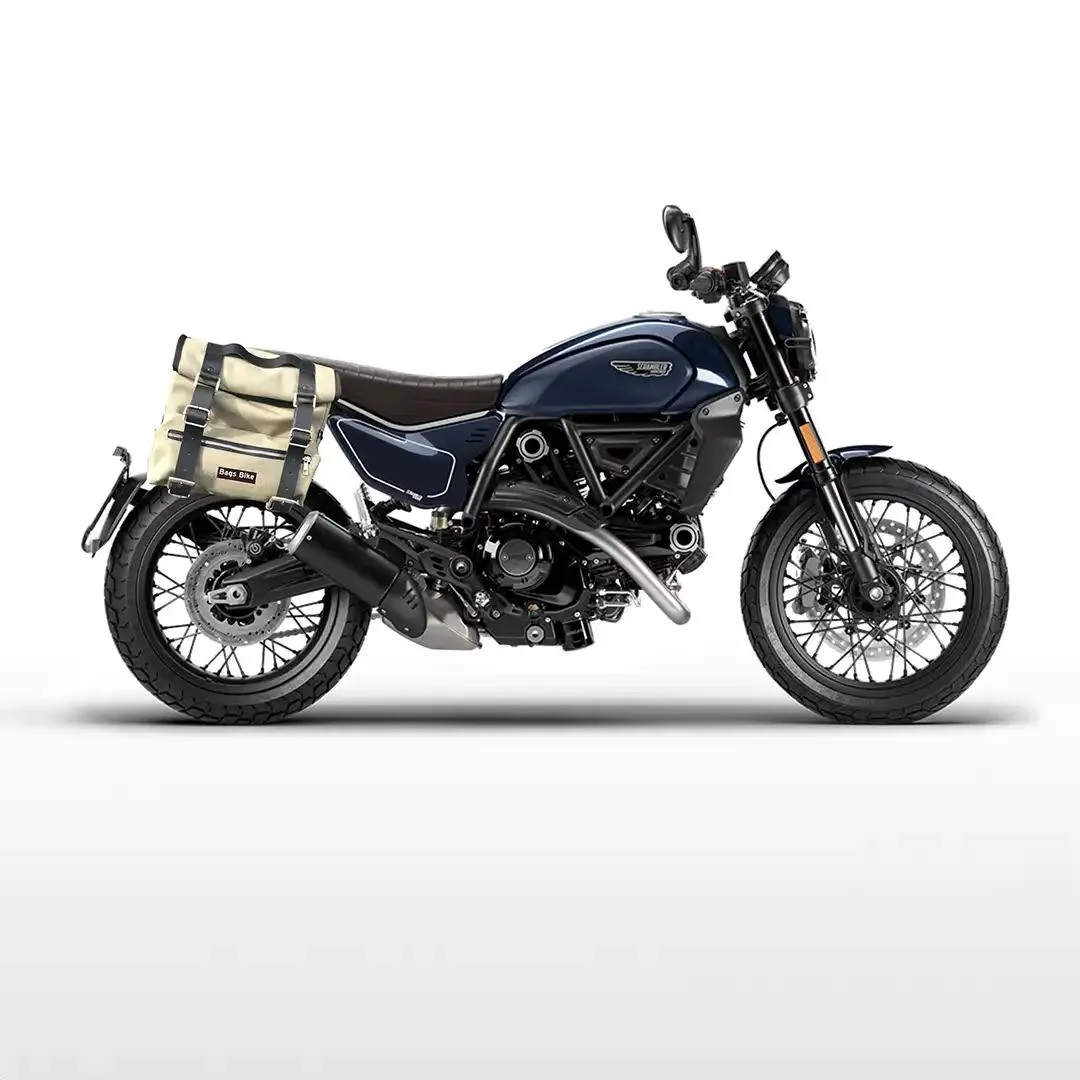 Panniers for Ducati Scrambler 800 2024, pair of SAHARA in Gray side bags