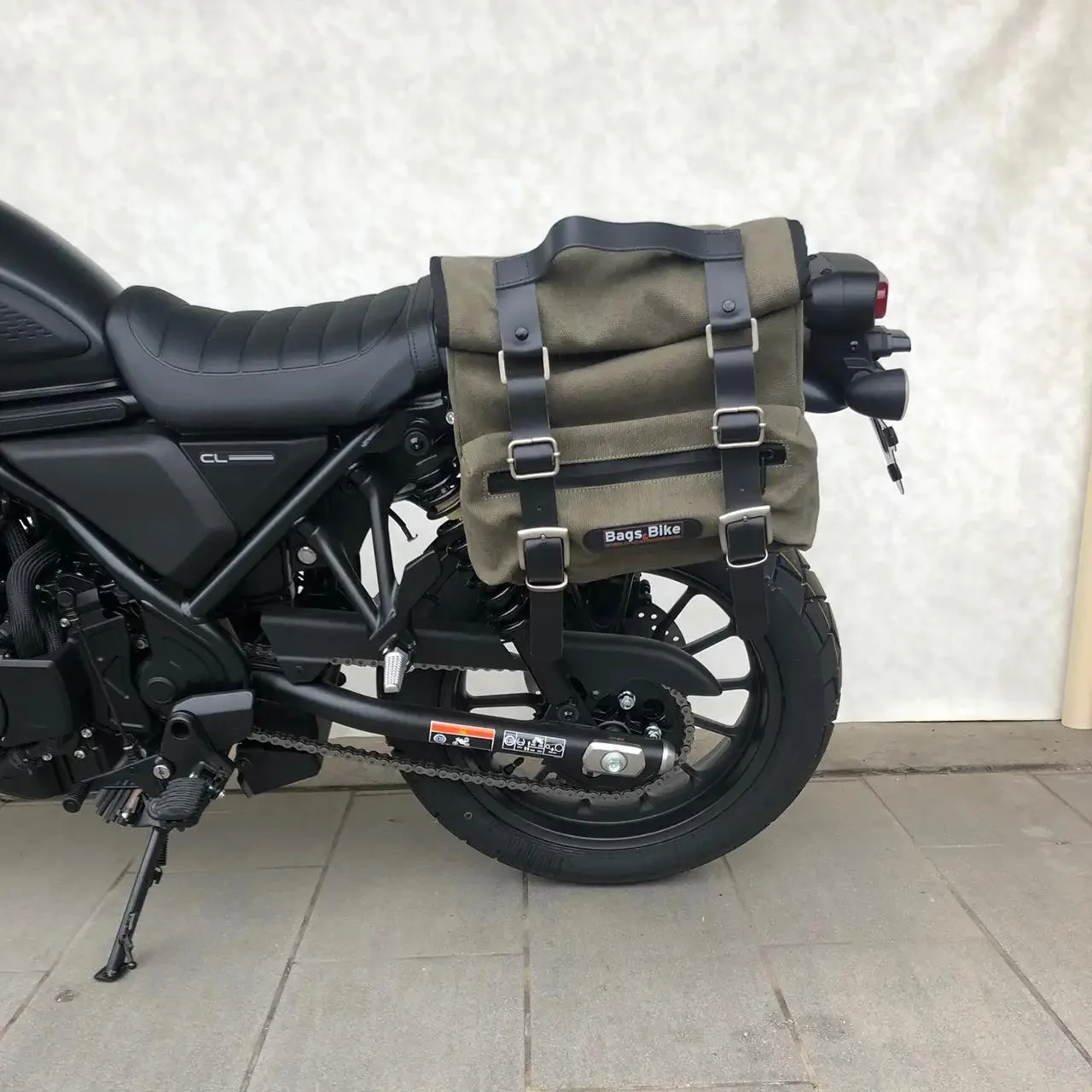 Pannier for Honda CL 500, single side bag SAHARA in Green - Image 2