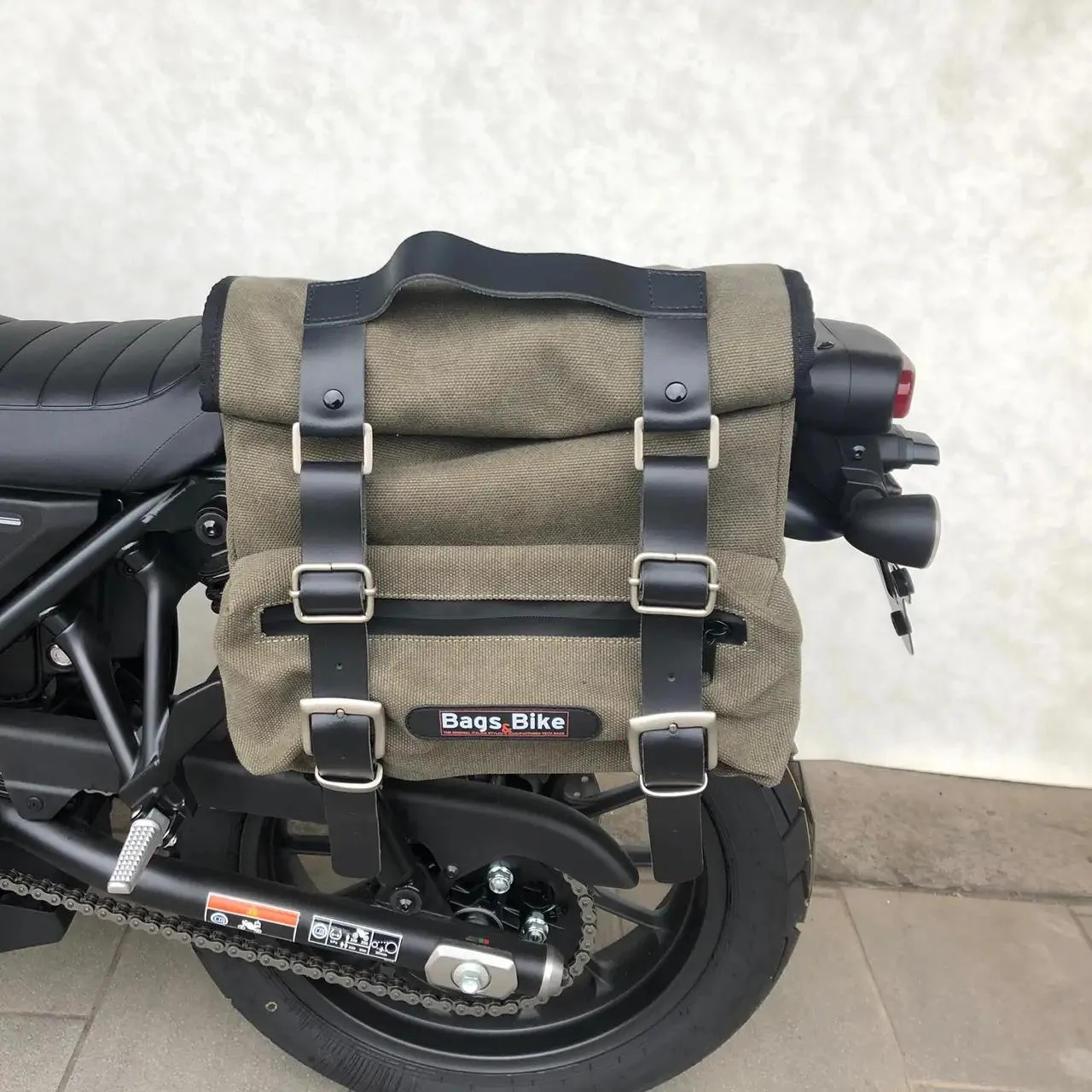 Pannier for Honda CL 500, single side bag SAHARA in Green - Image 3