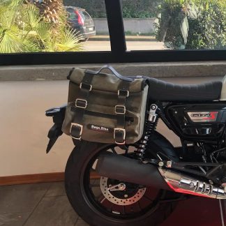 Panniers for Honda GB 350 S, pair of SAHARA in Green side bags