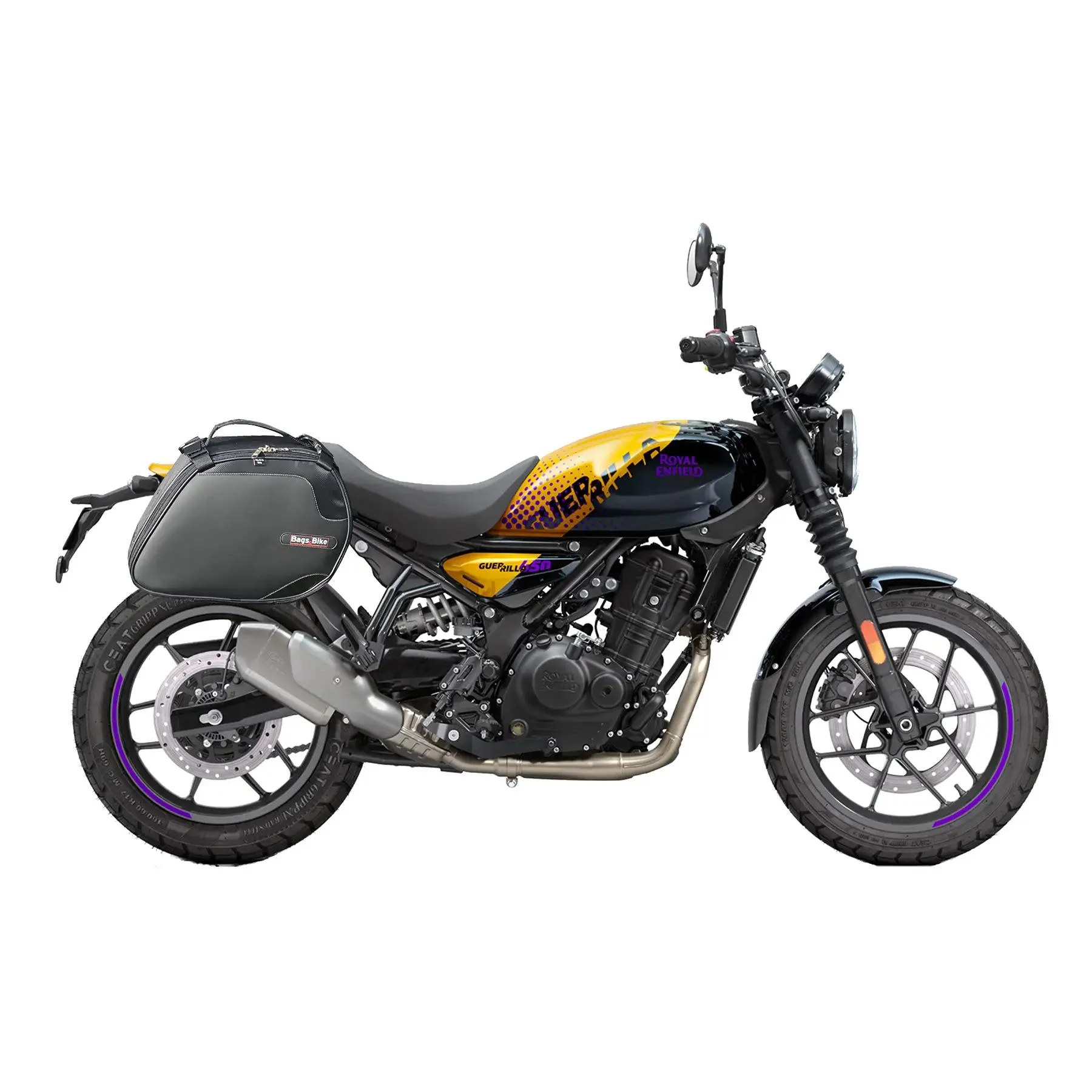 Borse laterali per Royal Enfield Guerrilla, coppia di borse SCRAMBLER - immagine 2