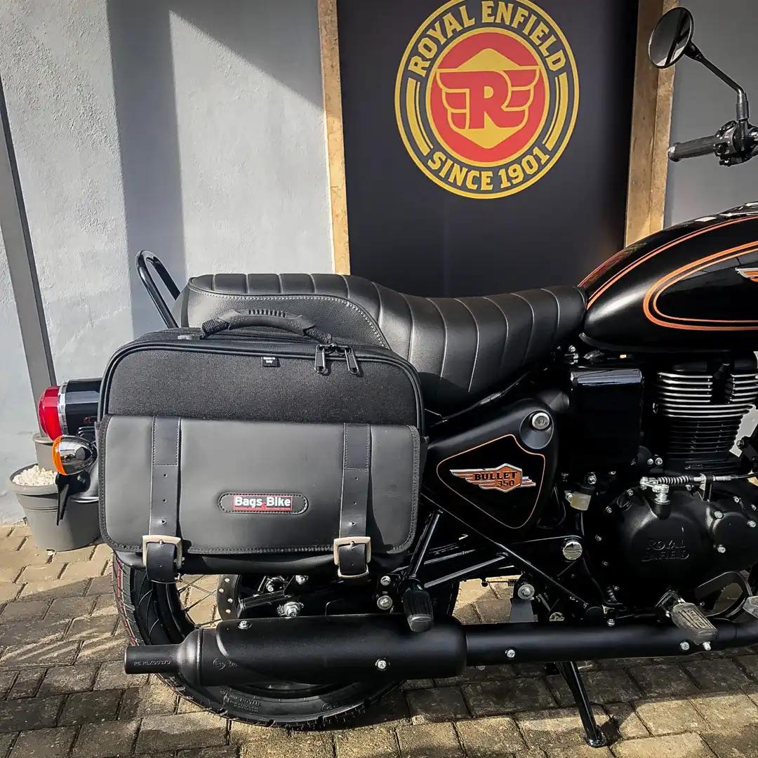 Panniers for Royal Enfield Bullet 350, pair of TRAVEL side bags