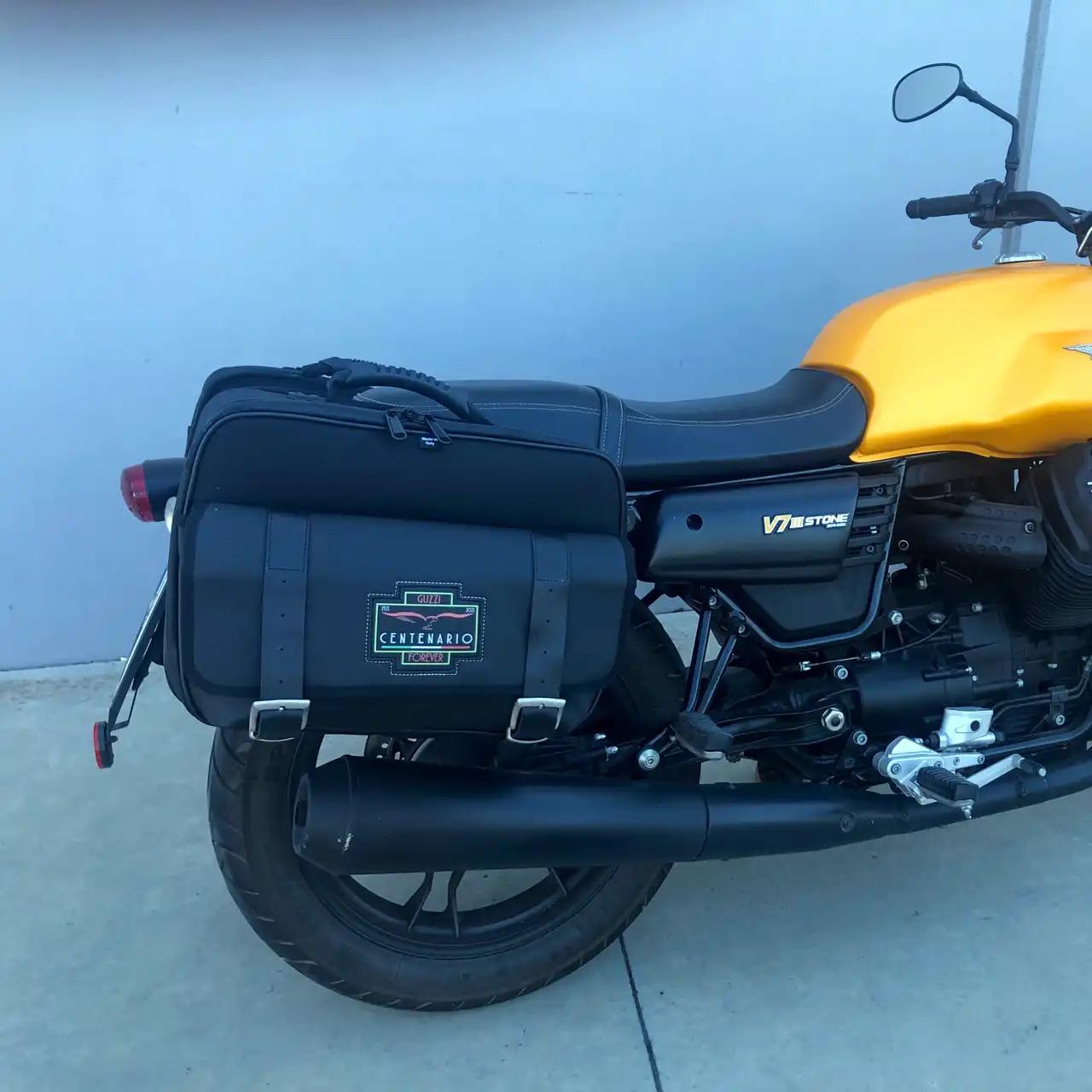 Panniers for Moto Guzzi V7 III, pair of TRAVEL CENTENARIO side bags - Image 2