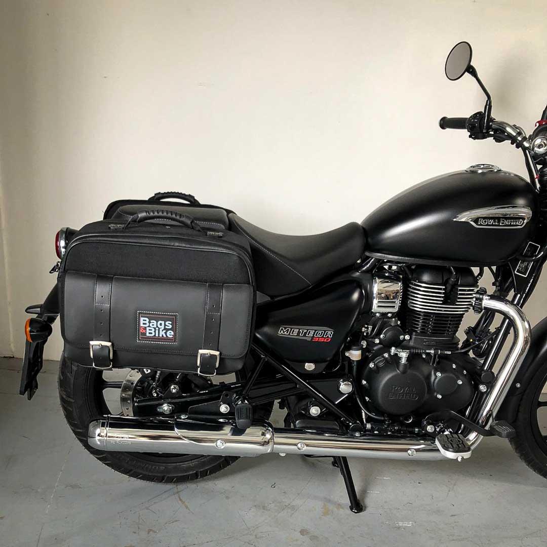 Panniers for Royal Enfield Meteor 350, pair of TRAVEL side bags