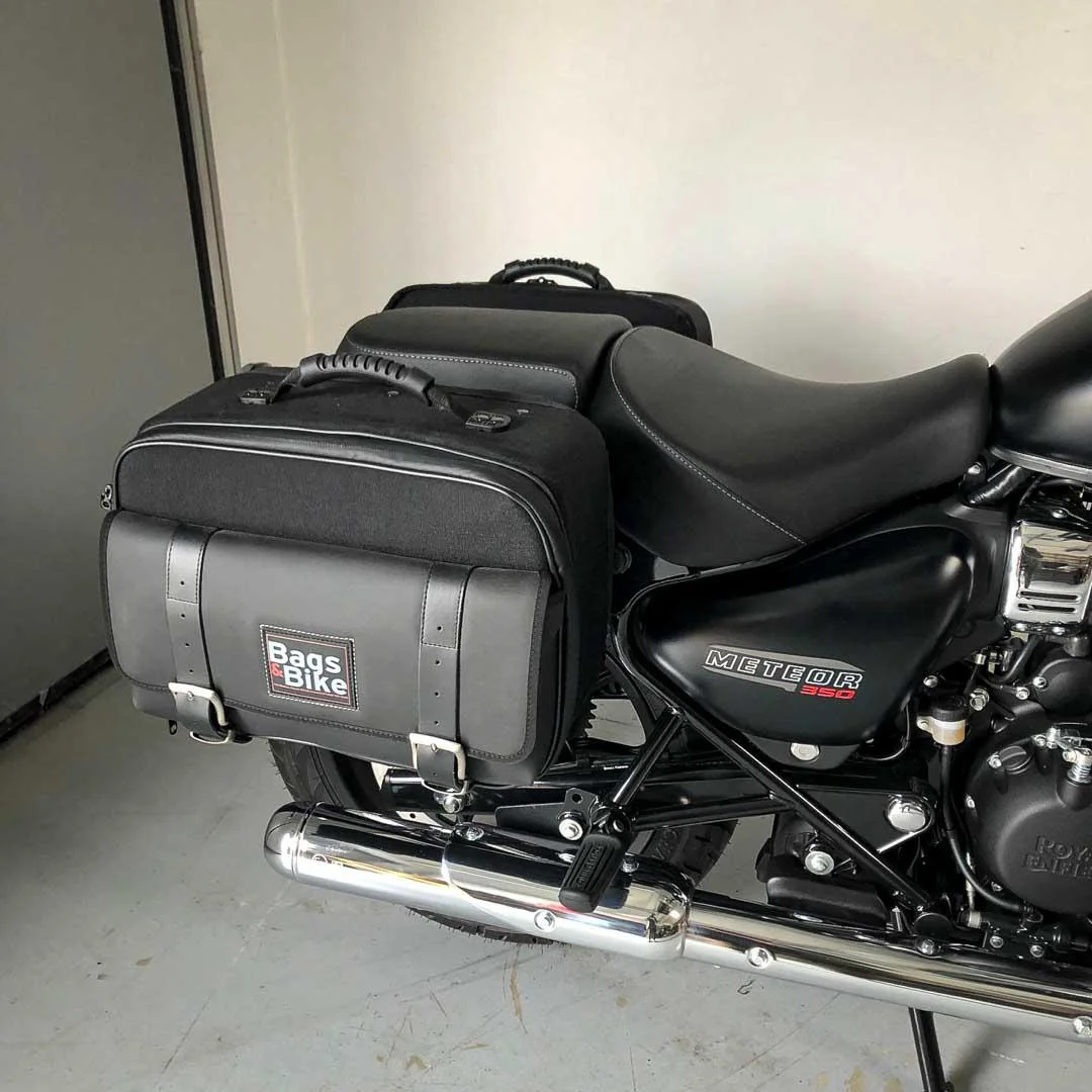 Borse laterali per Royal Enfield Meteor 350, coppia di borse TRAVEL - immagine 3