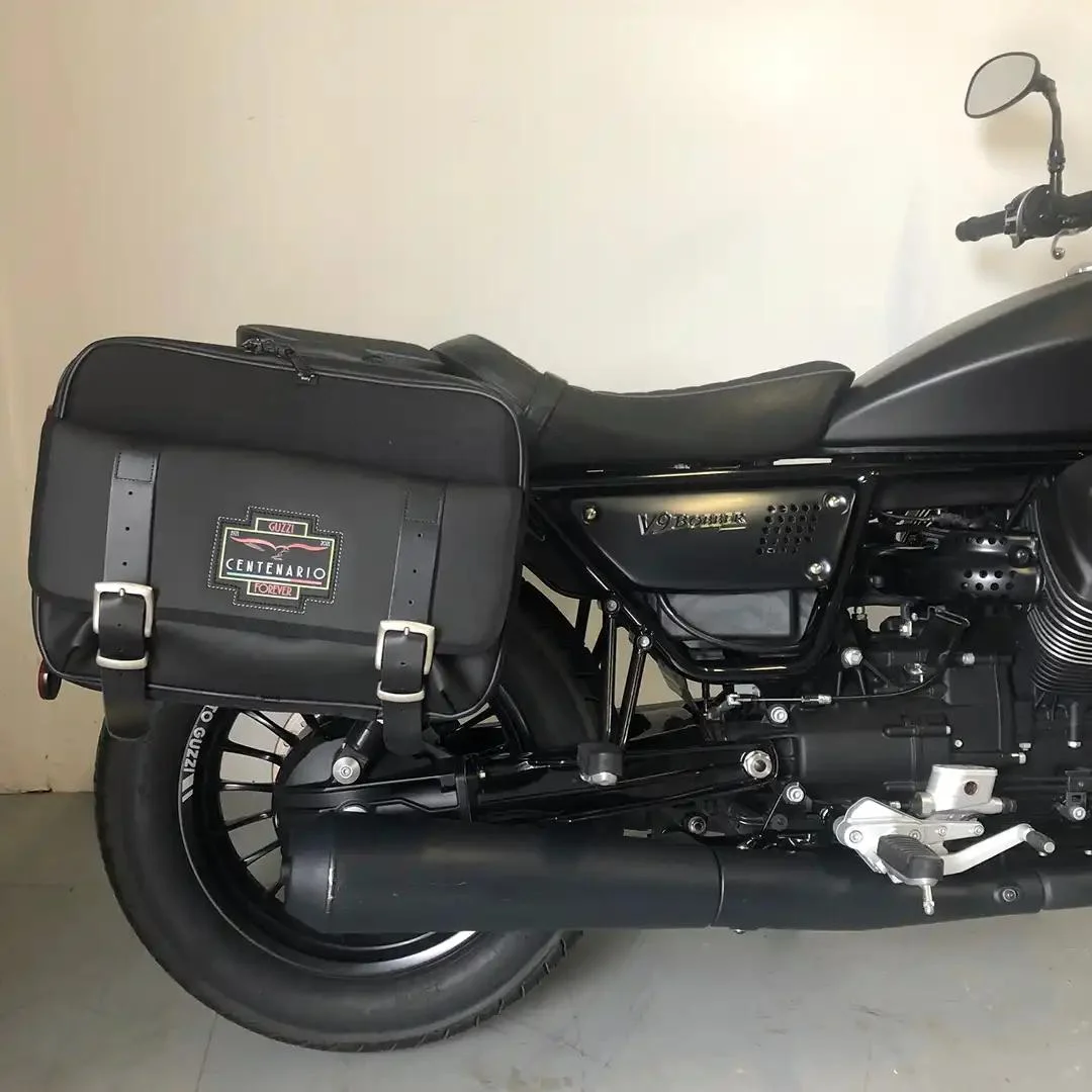 Borse laterali per Moto Guzzi Bobber, coppia di borse TRAVEL CENTENARIO - immagine 4