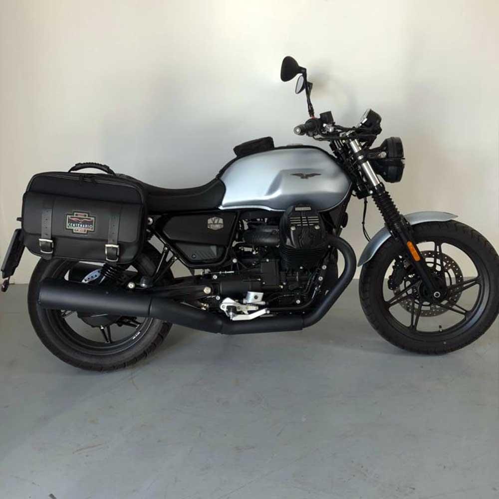 Panniers for Moto Guzzi V7 850 2021-25, pair of TRAVEL CENTENARIO side bags